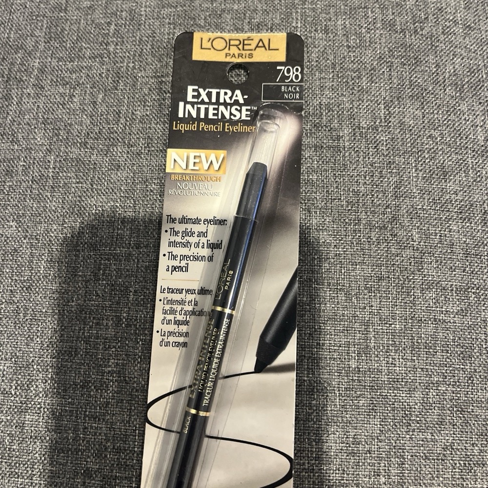 NEW L'Oreal Extra Intense Liquid Pencil Eyeliner & Precision Smudger BLACK 798